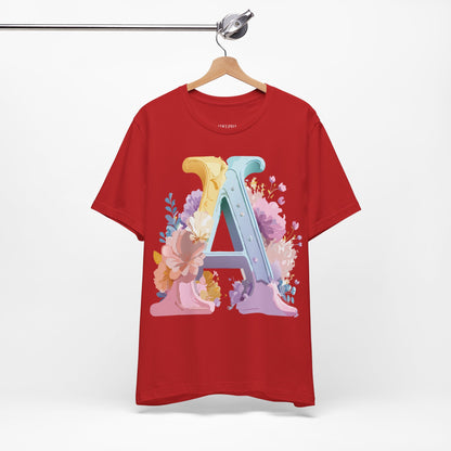 Natural Cotton Tee Shirt - Letters Collection - A Printify