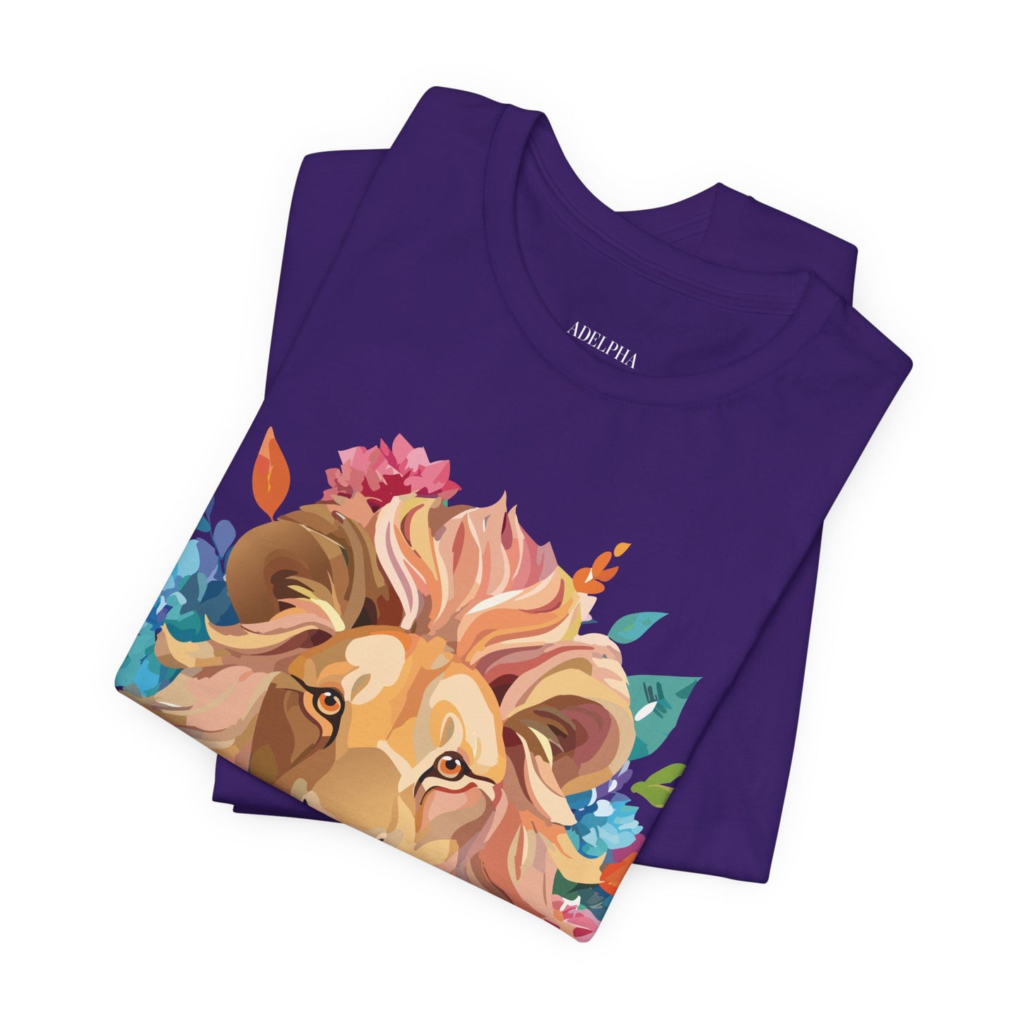 Natural Cotton Tee Shirt with Lion