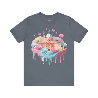Natural Cotton Tee Shirt - Beautiful Places Collection - Prague Printify