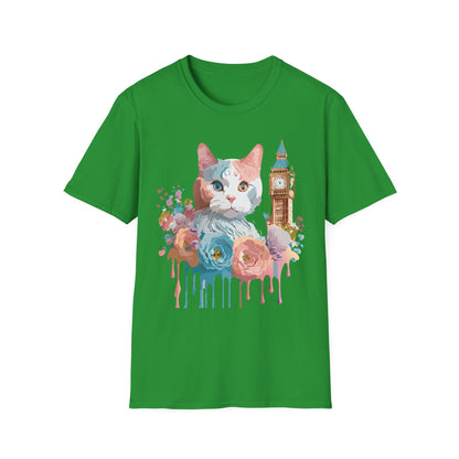 Cat Shirt Unisex Tee Softstyle 64000 Gildan Ring Spun Cotton