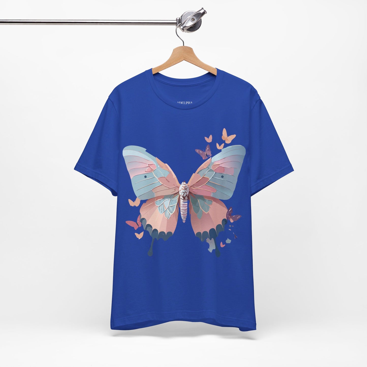 T-Shirt aus natürlicher Baumwolle mit Schmetterling