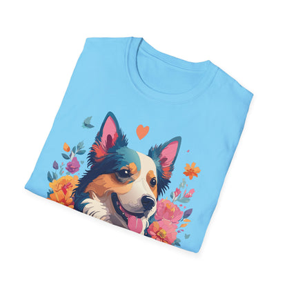 Animal Print Dog Shirt Unisex Softstyle Cotton Tee For Pet Lovers