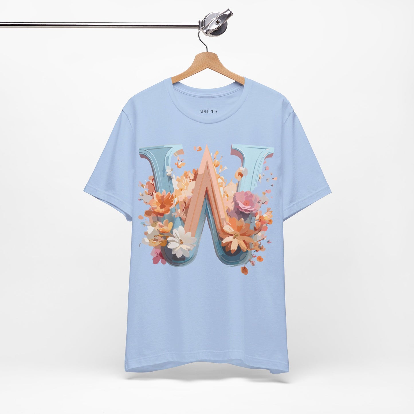 Natural Cotton Tee Shirt - Letters Collection - W