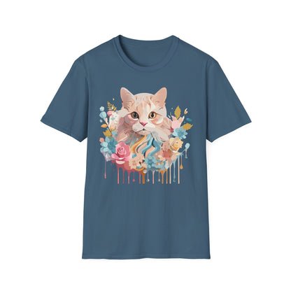 Unisex Cat Shirt Kitten Tee Cat Lover Tee Softstyle 64000 Gildan