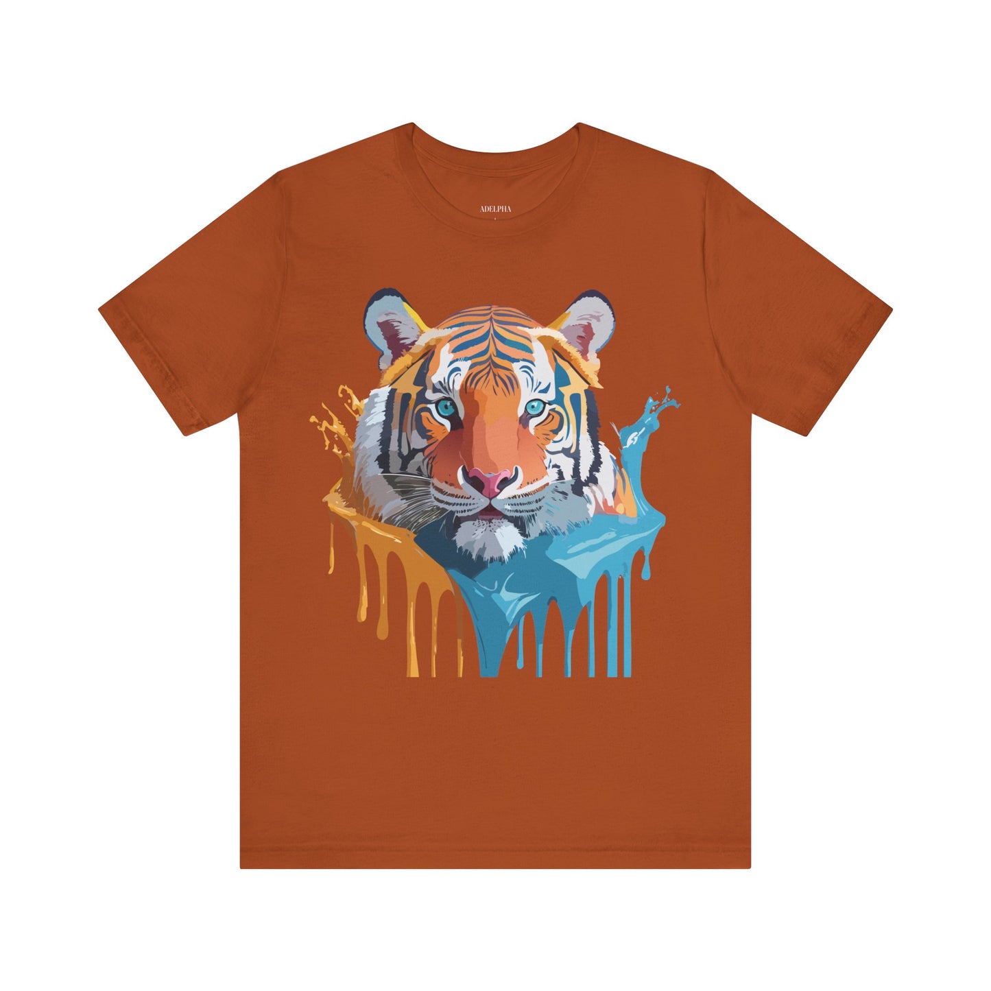 Natural Cotton Tee Shirt with Tiger