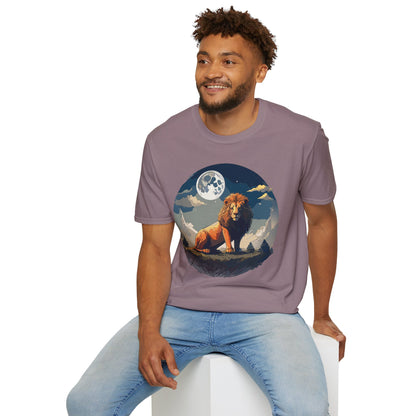 Lion Shirt Unisex Animal Tee Softstyle 64000 100 Percent Ring-Spun Cotton