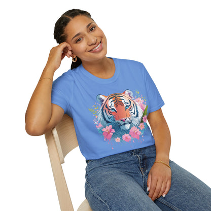 Unisex Tiger Shirt Gildan Softstyle 64000 Cotton Tee Everyday Comfort