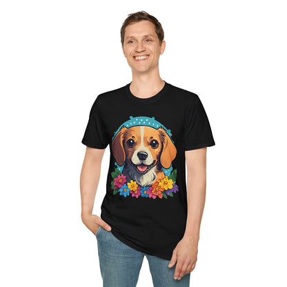 Dog Shirt Unisex Animal Tee Softstyle Cotton Ring Spun Comfort