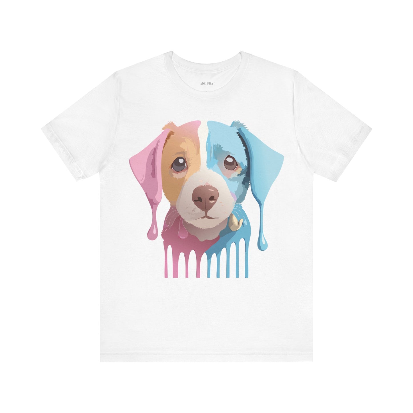 Natural Cotton Tee Shirt with Dog