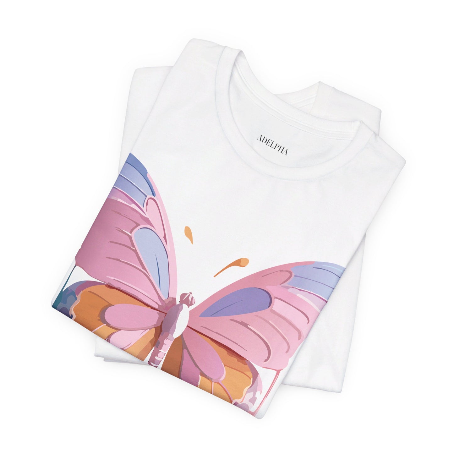 T-shirt en coton naturel avec papillon