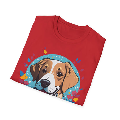Unisex Dog Shirt Animal Print Tee Gildan Softstyle 64000 Cotton