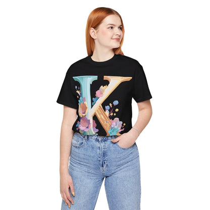 Natural Cotton Tee Shirt - Letters Collection - K Printify