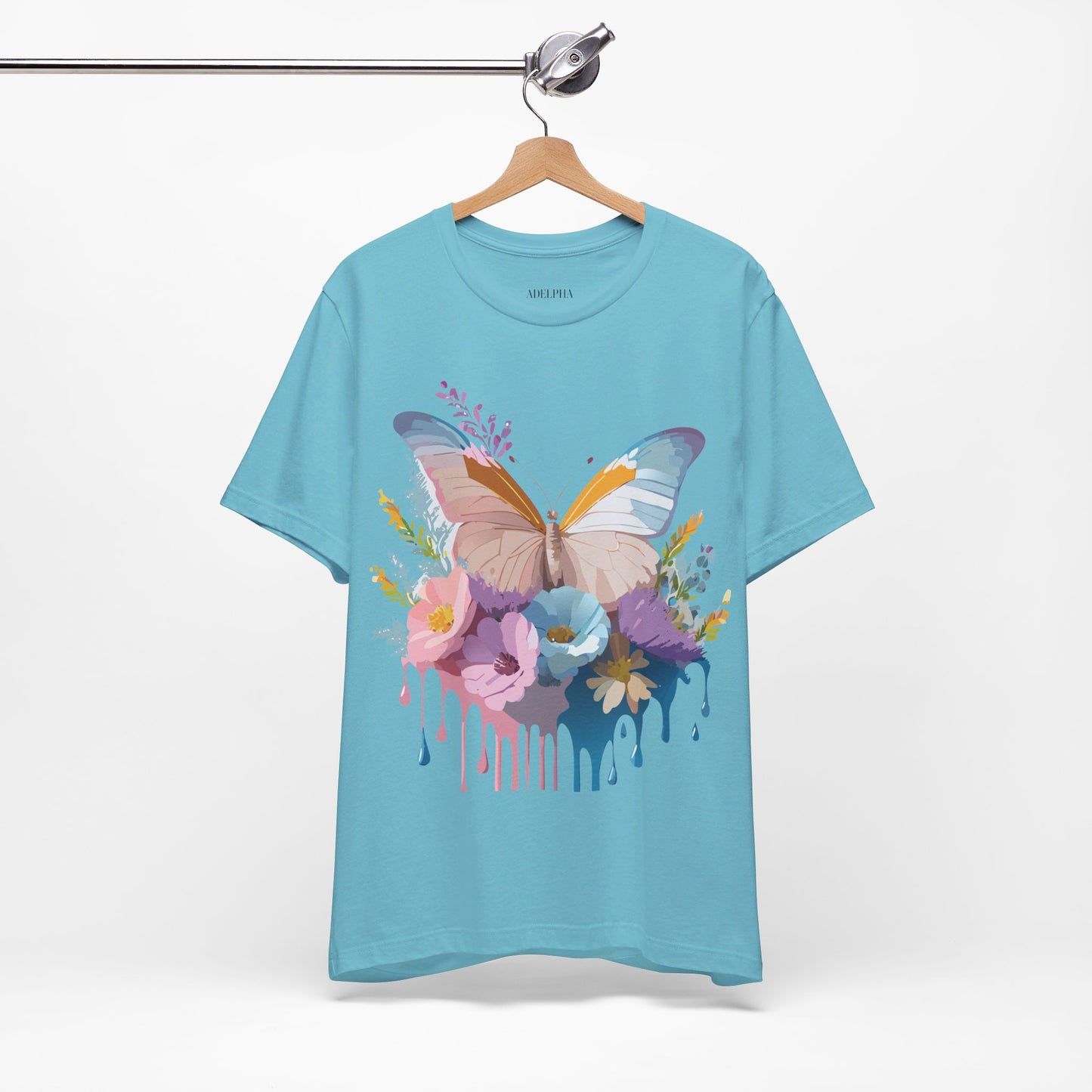 T-Shirt aus natürlicher Baumwolle mit Schmetterling