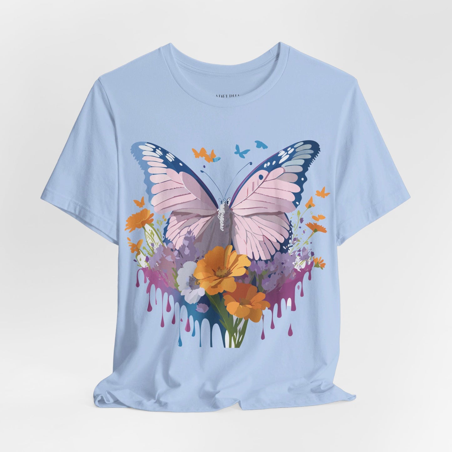 T-shirt en coton naturel avec papillon