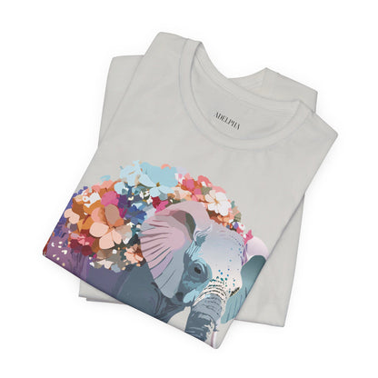 Natural Cotton Tee Shirt with Elephant Printify
