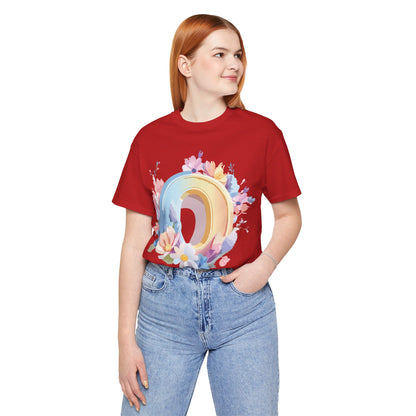 Natural Cotton Tee Shirt - Letters Collection - O Printify