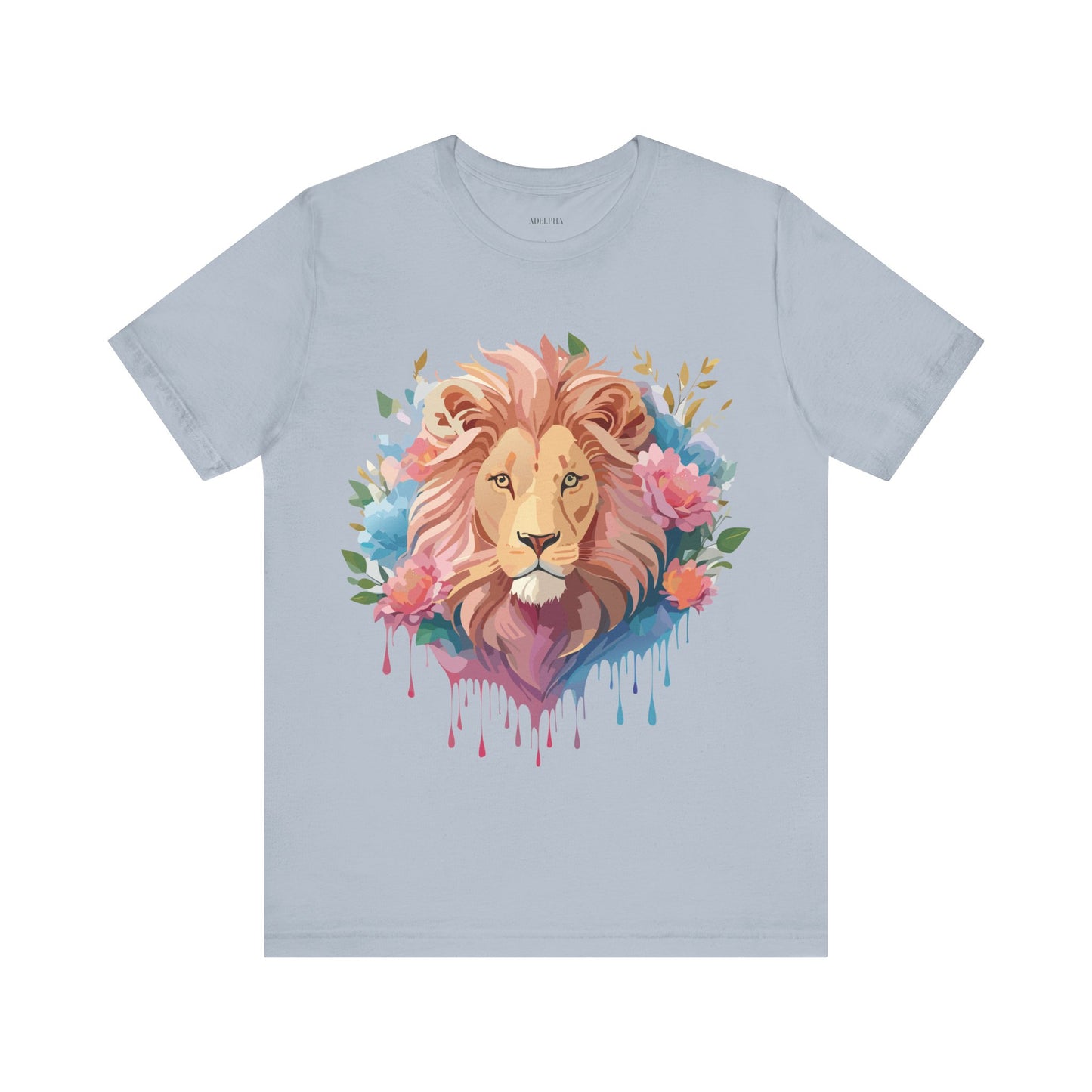 Natural Cotton Tee Shirt with Lion