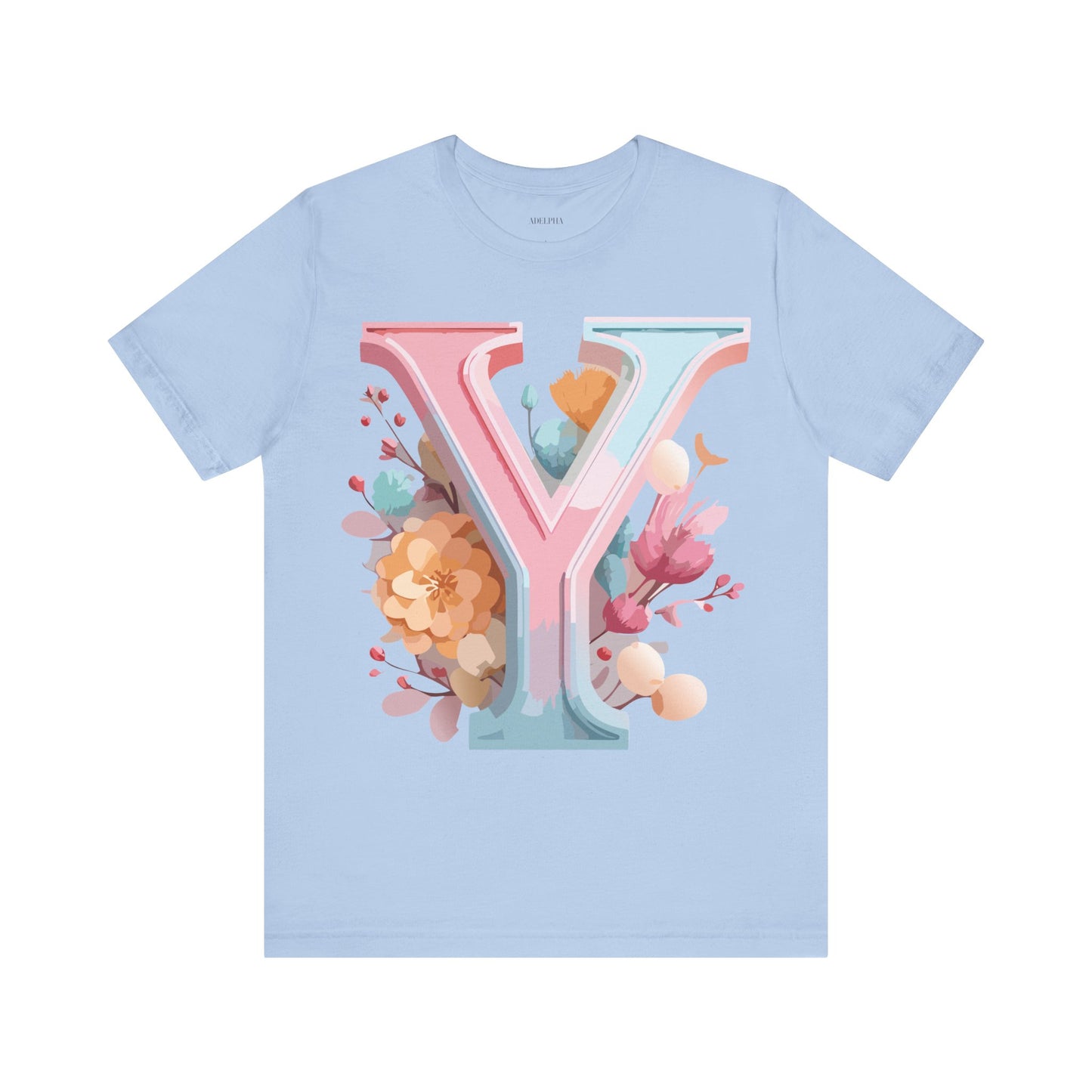 Natural Cotton Tee Shirt - Letters Collection - Y