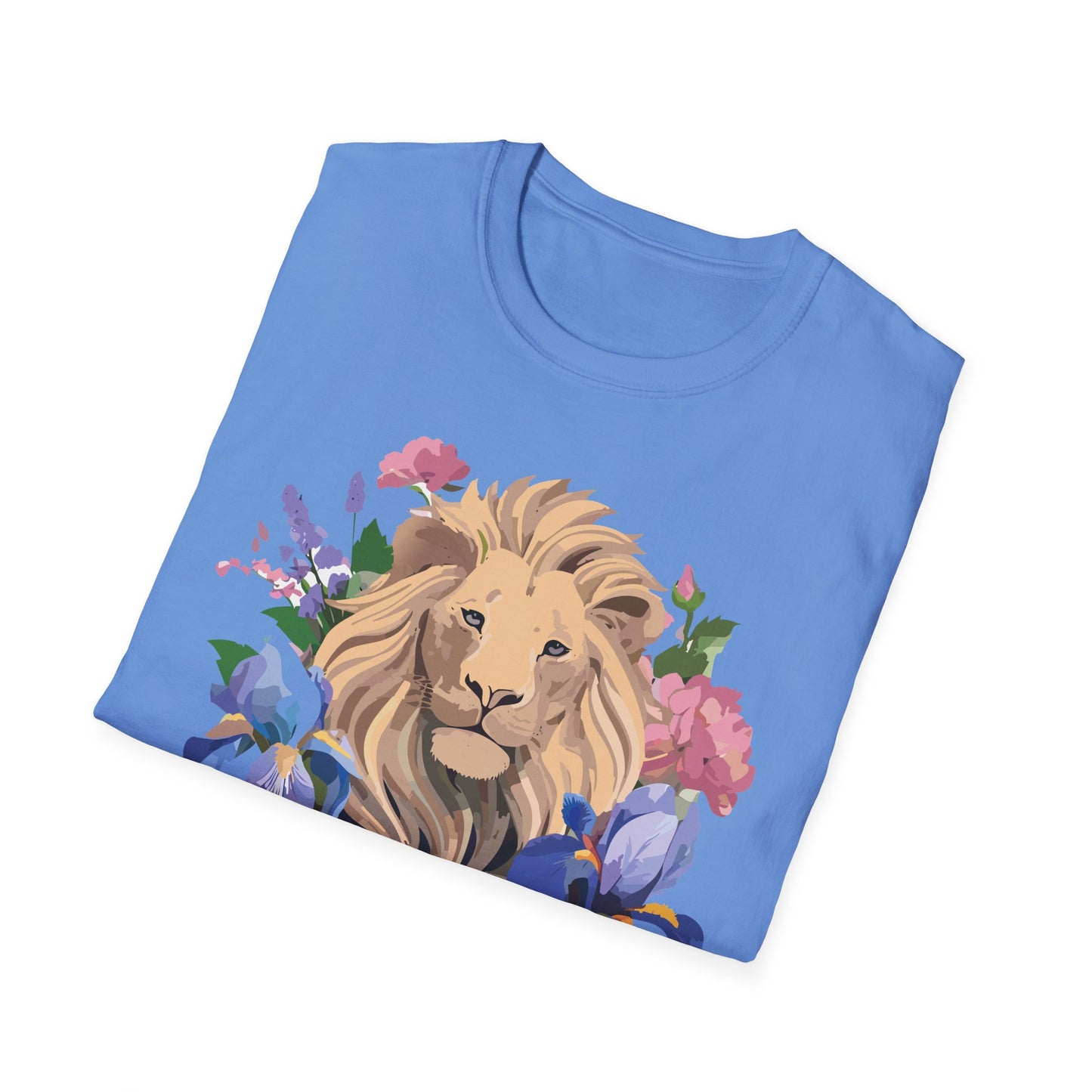 Lion Shirt, Shirt with Lion, Floral Lion Tee, Shirt with Animals