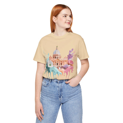 Natural Cotton Tee Shirt - Beautiful Places Collection - Rome Printify