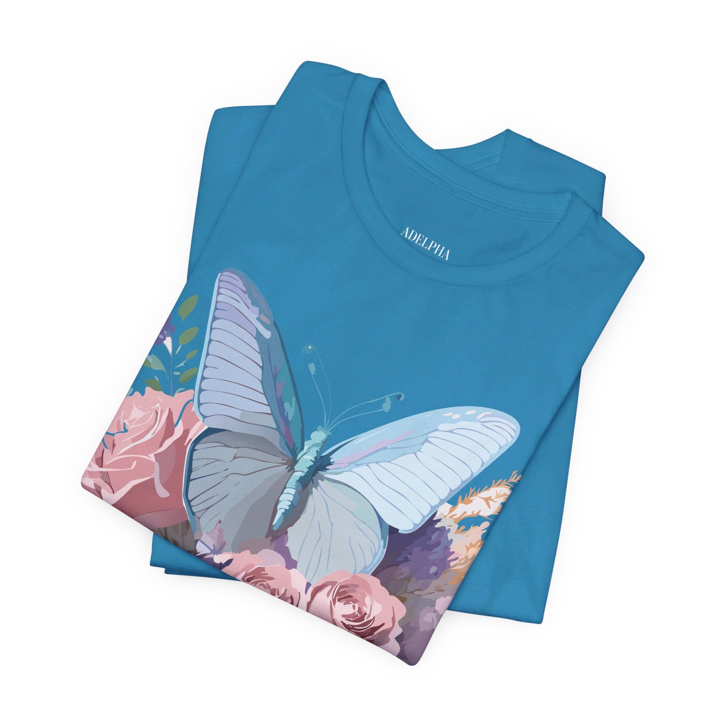 T-shirt en coton naturel avec papillon