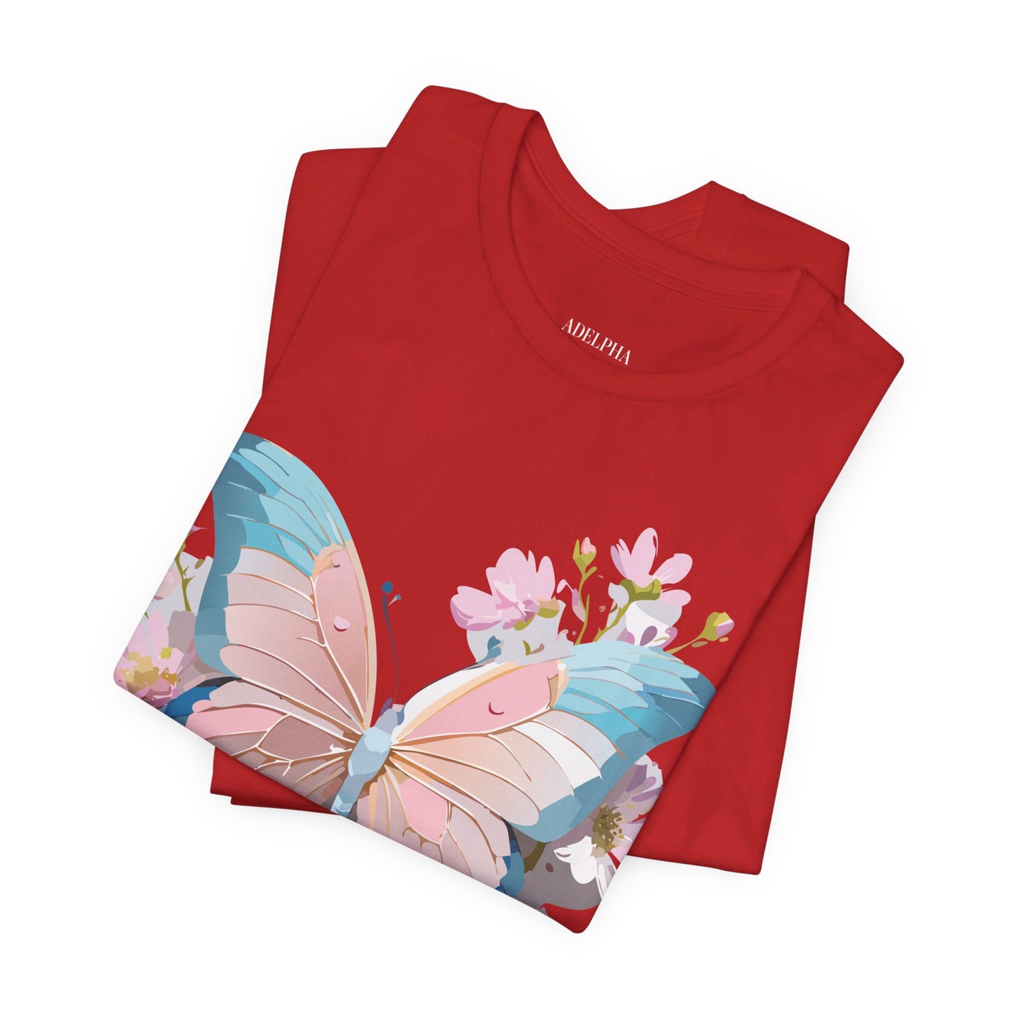 T-shirt en coton naturel avec papillon