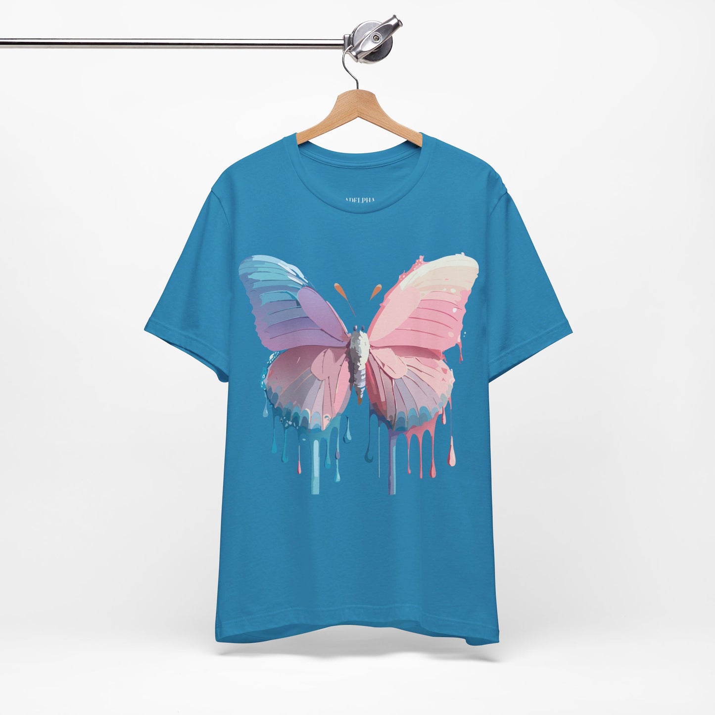 T-Shirt aus natürlicher Baumwolle mit Schmetterling