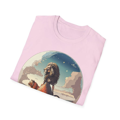 Lion Graphic T Shirt Unisex Softstyle 64000 Gildan 100 Percent Cotton Tee