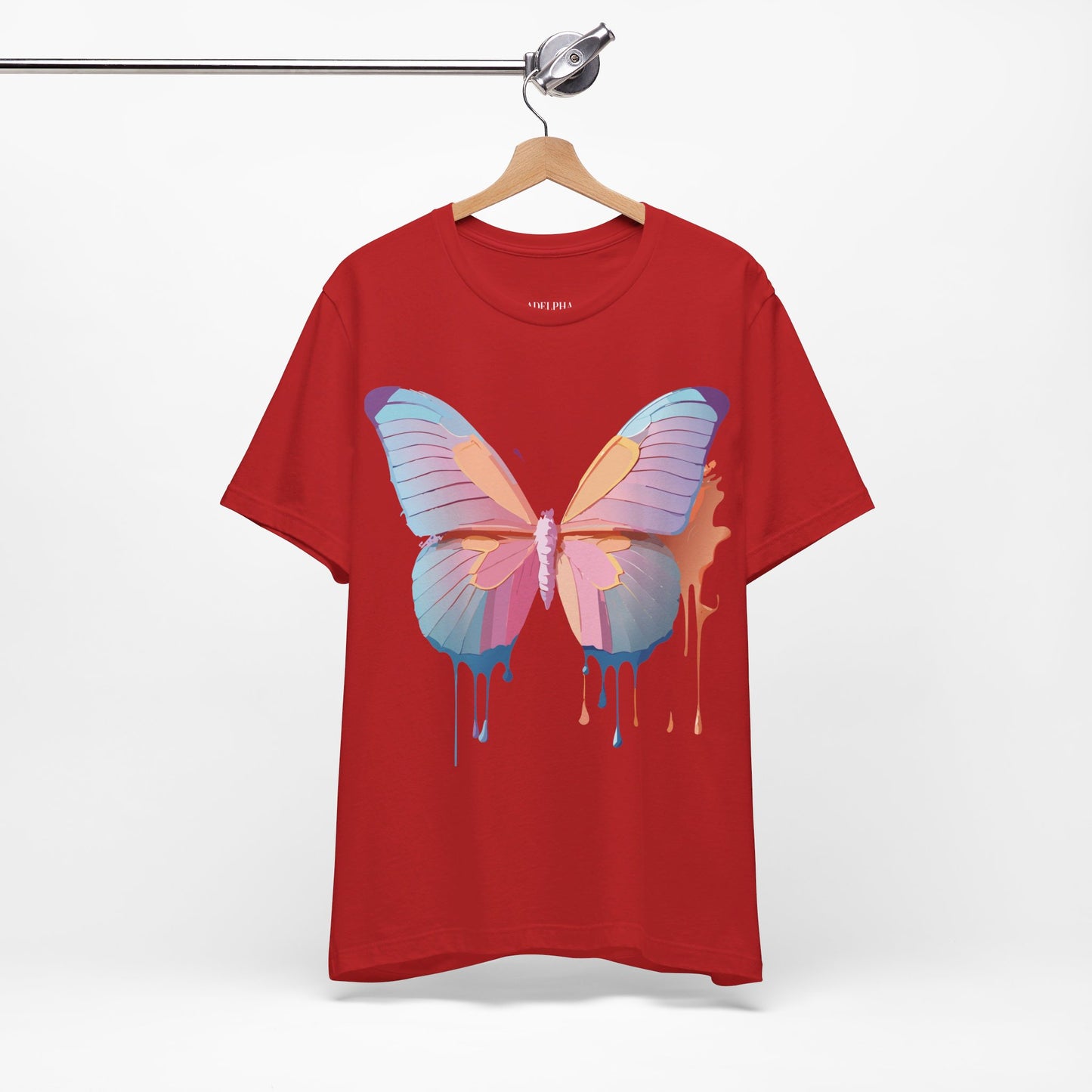 T-shirt en coton naturel avec papillon