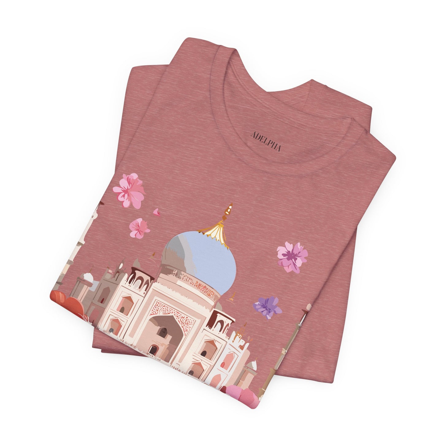 Natural Cotton Tee Shirt - Taj Mahal, India