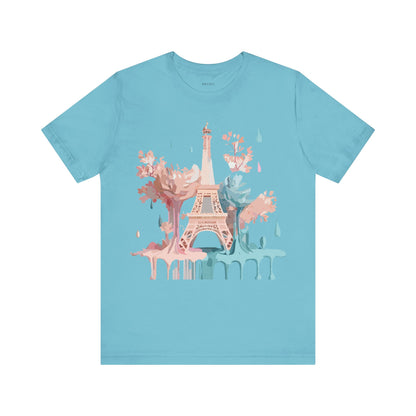 Natural Cotton Tee Shirt - Beautiful Places Collection - Paris Printify