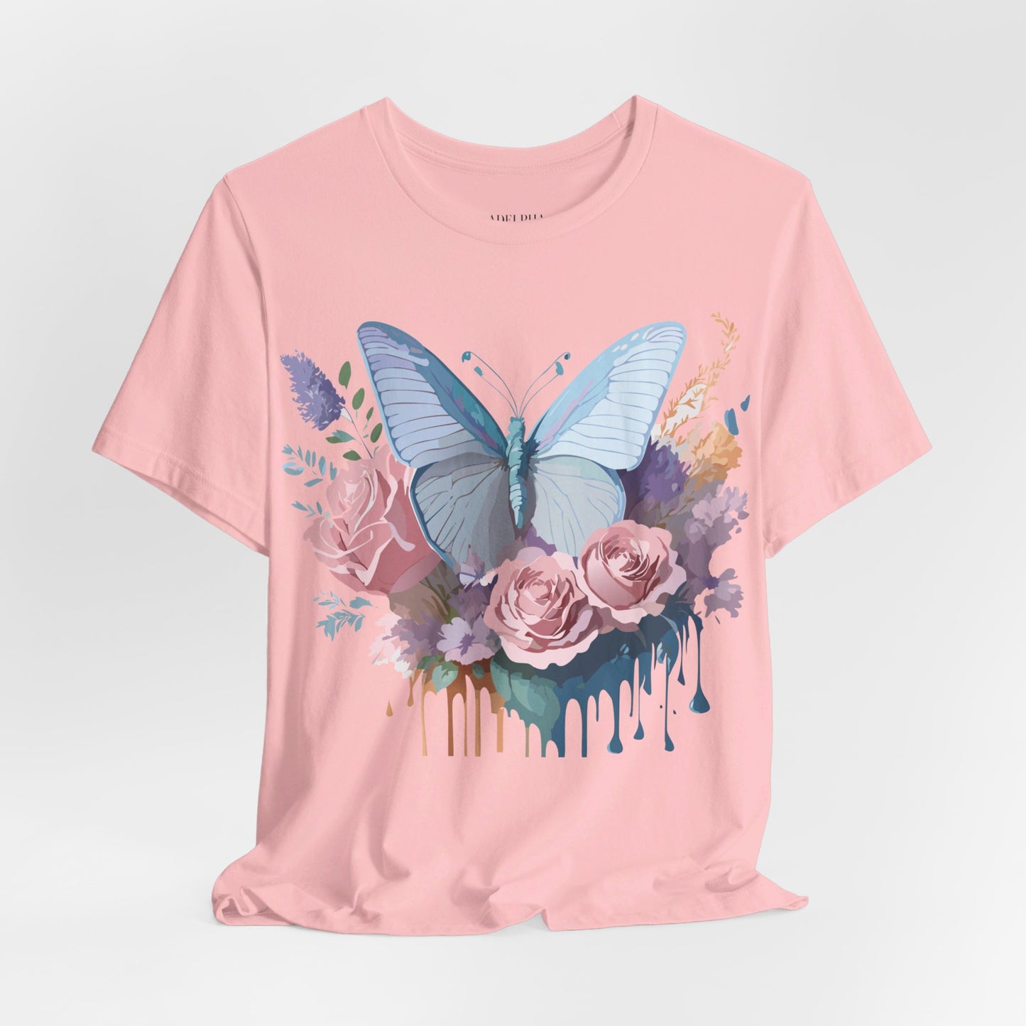 T-shirt en coton naturel avec papillon