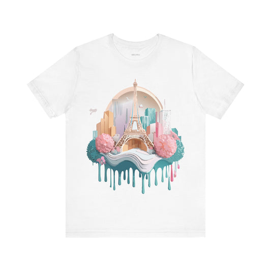 Natural Cotton Tee Shirt - Beautiful Places Collection - Paris