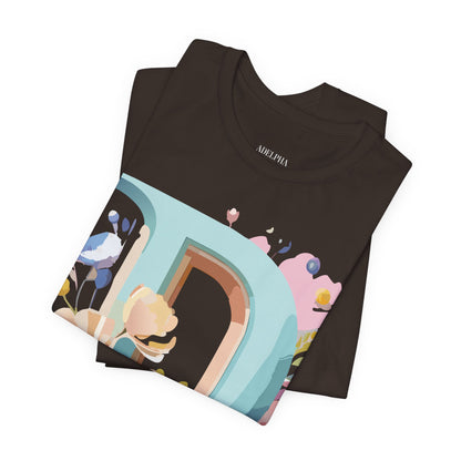 Natural Cotton Tee Shirt - Letters Collection - D Printify