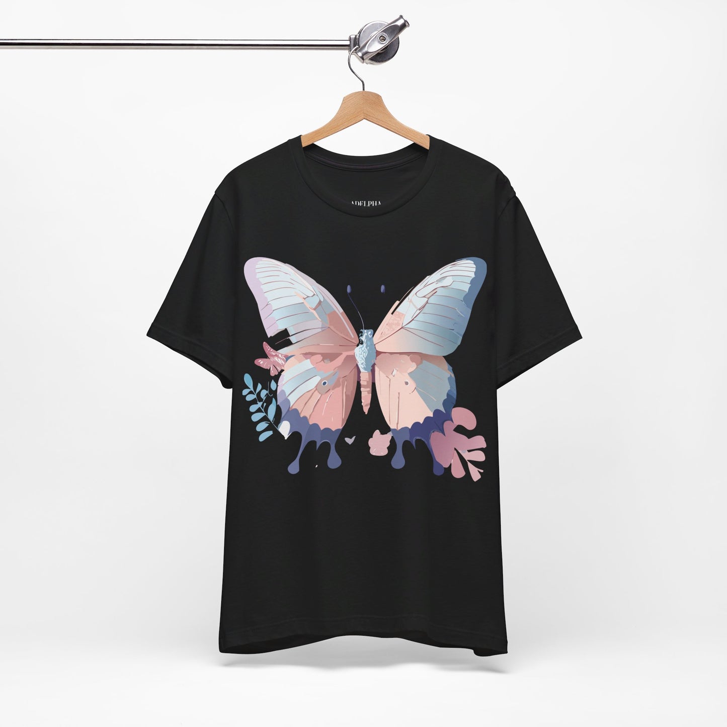 T-Shirt aus natürlicher Baumwolle mit Schmetterling