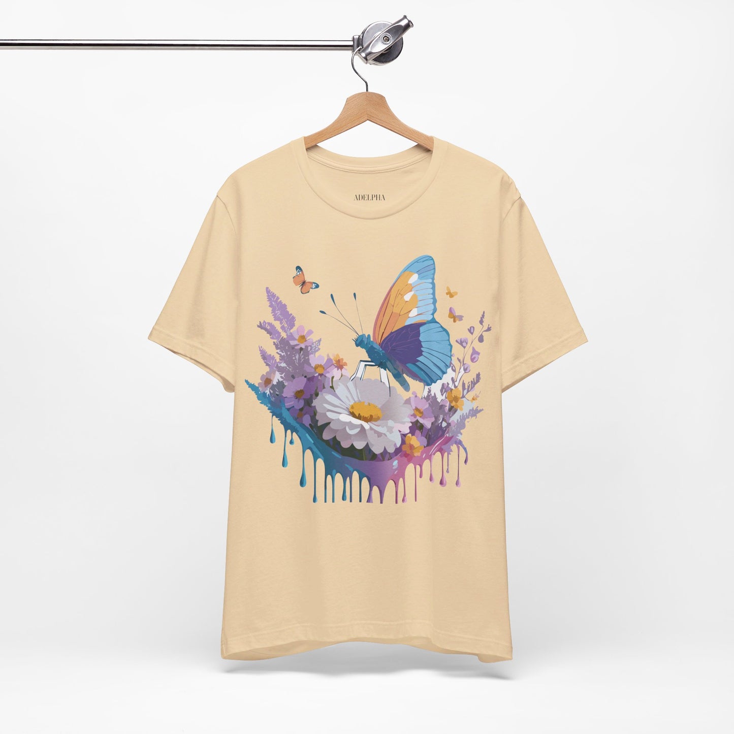 T-shirt en coton naturel avec papillon