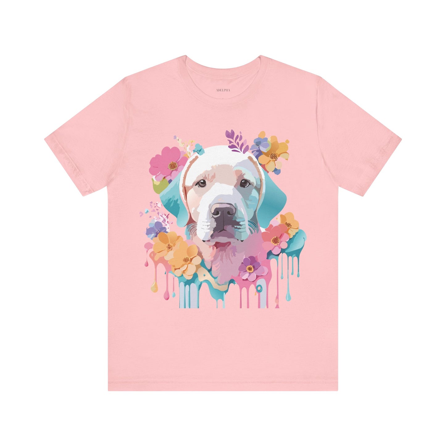 Natural Cotton Tee Shirt with Dog