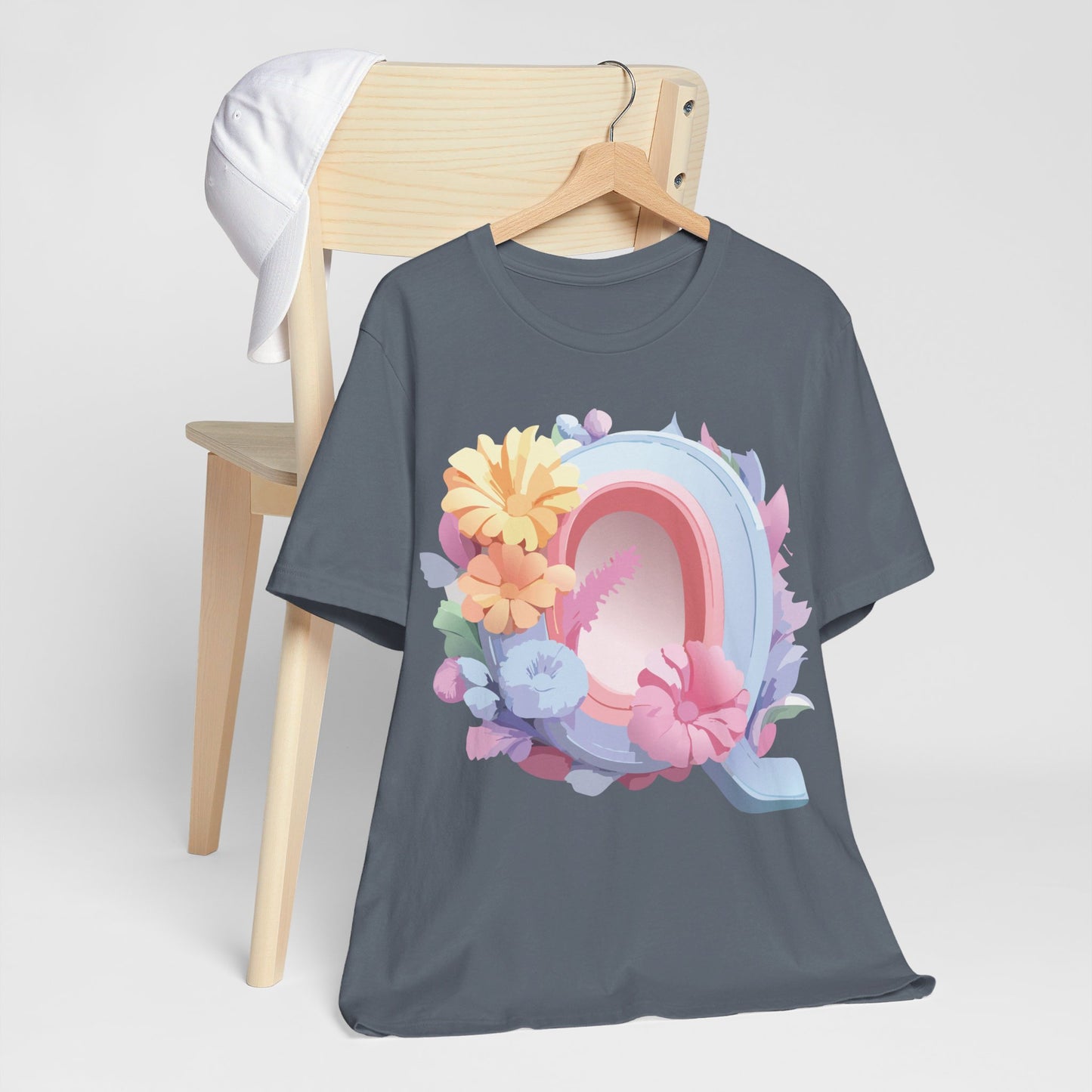 T-shirt en coton naturel - Collection Lettres - Q