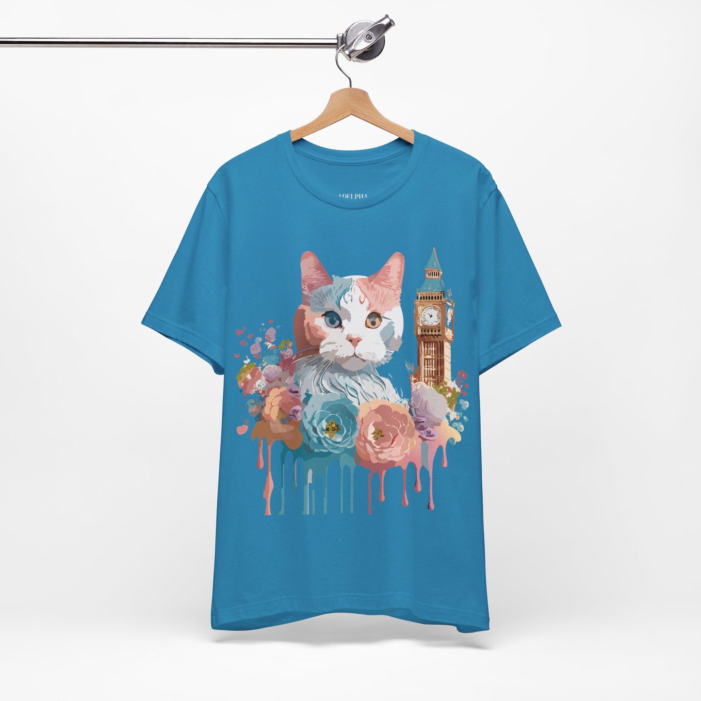 T-Shirt aus natürlicher Baumwolle mit Katze