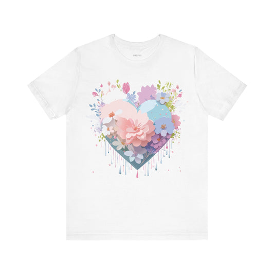 T-Shirt aus natürlicher Baumwolle – Love Story-Kollektion