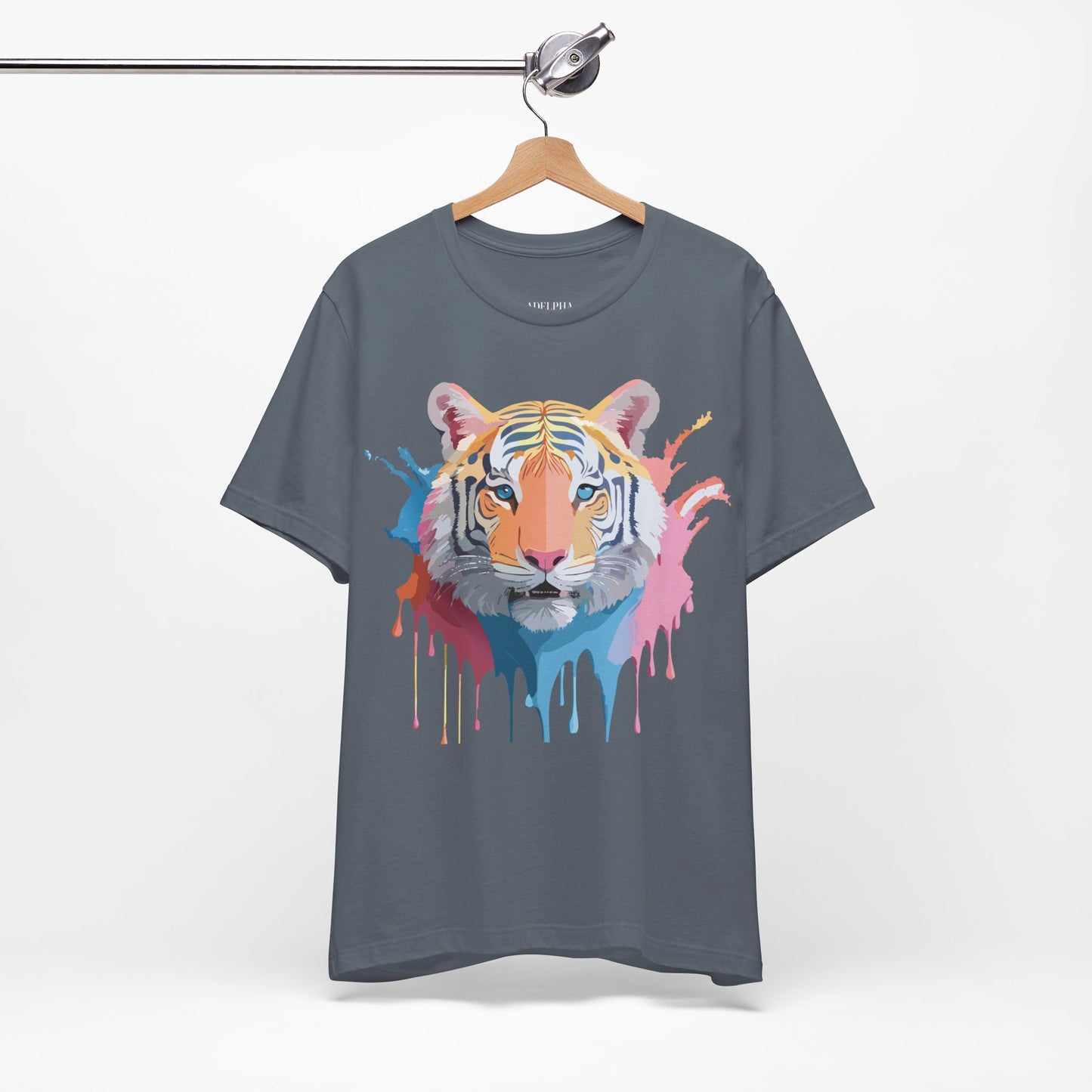 Natural Cotton Tee Shirt with Tiger