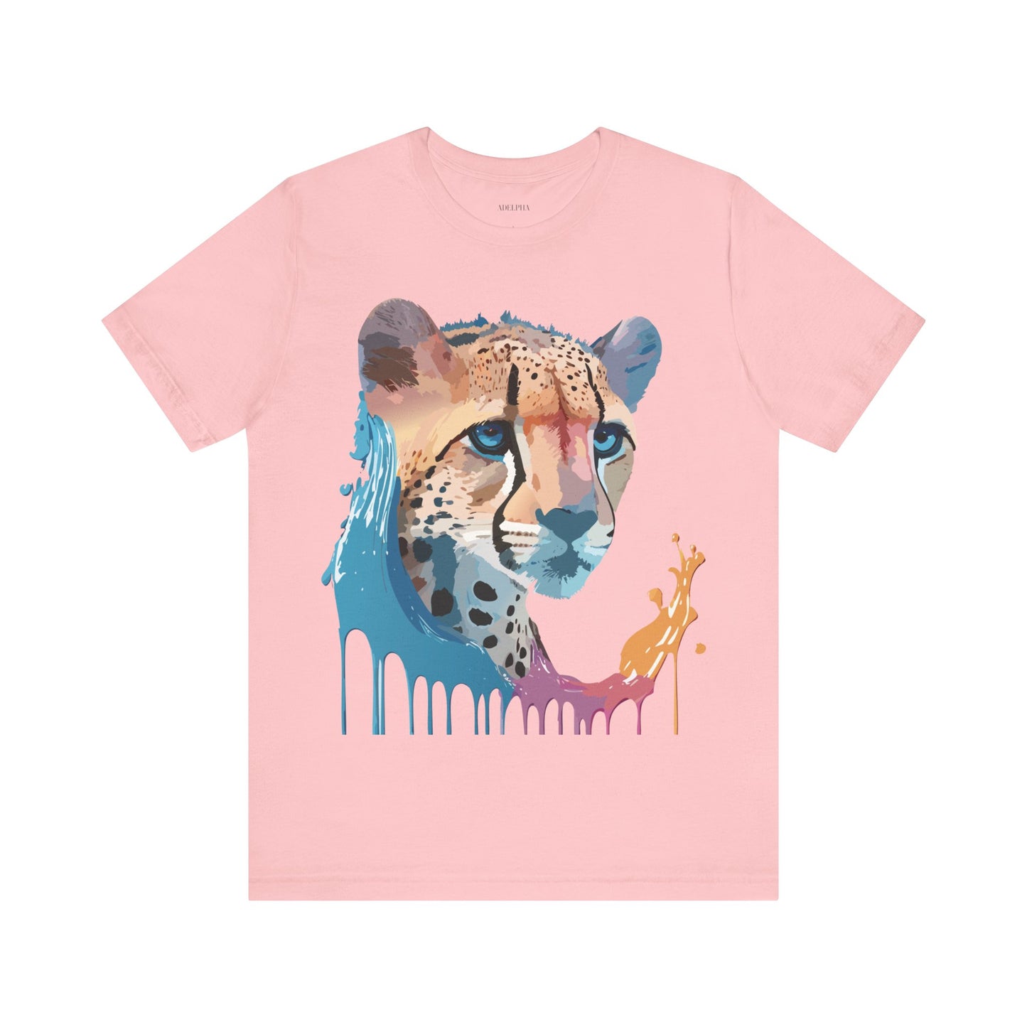 Natural Cotton Tee Shirt with Cheetah