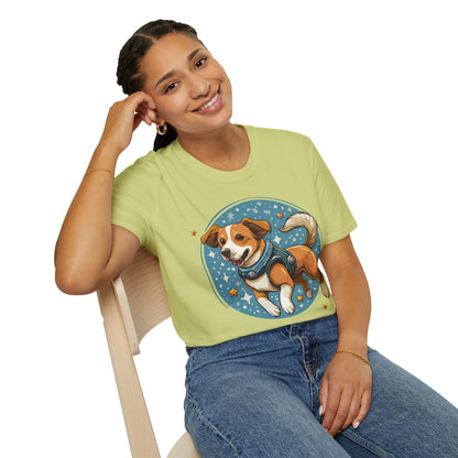 Unisex Dog And Animal Print Shirt Gildan Softstyle 64000 Tee
