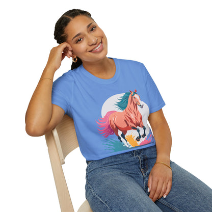 Unisex Horse Shirt Tee Gildan Softstyle 64000 Premium Ringspun Cotton