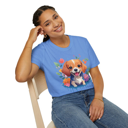 Dog Shirt Animal Print Tee Unisex Gildan Softstyle 64000 Cotton Tee