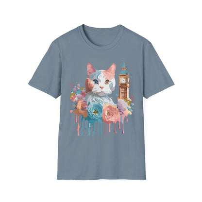 Cat Shirt Unisex Tee Softstyle 64000 Gildan Ring Spun Cotton