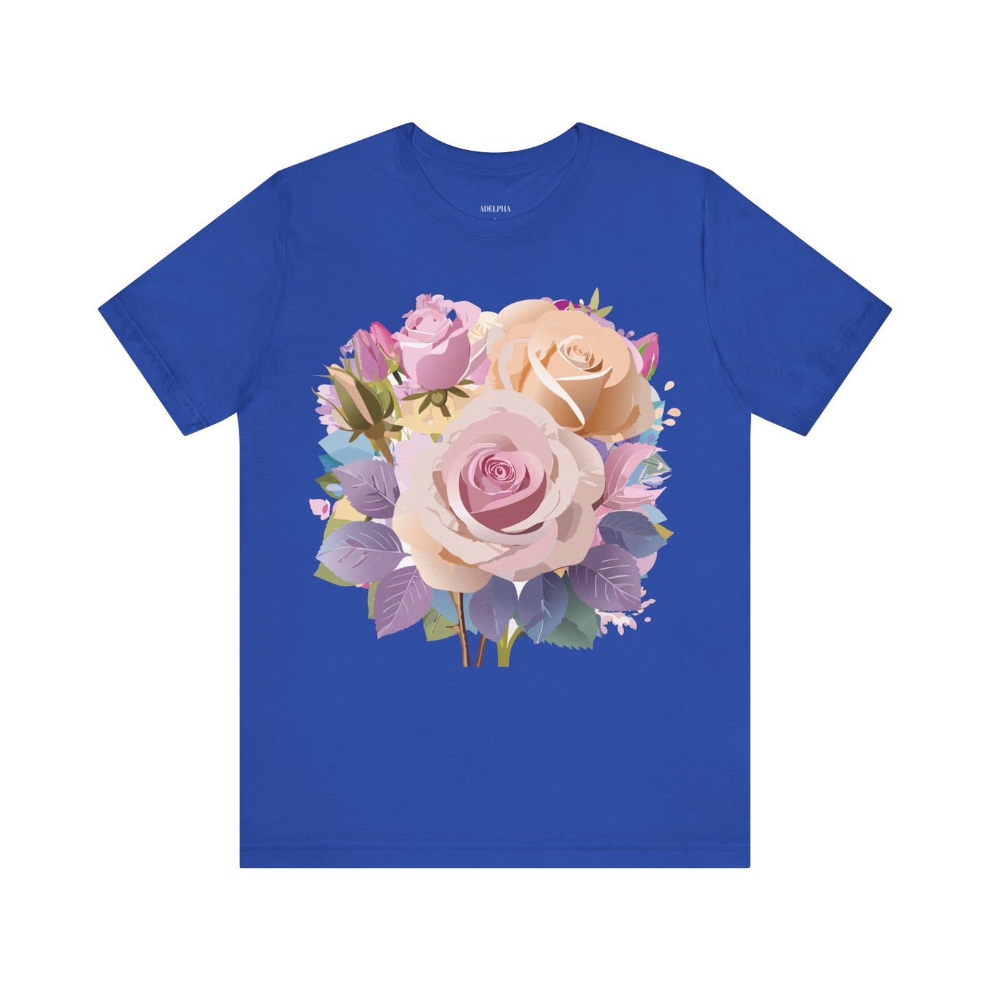 T-shirt en coton naturel avec fleurs