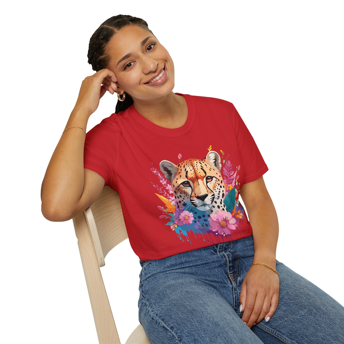 Cheetah Shirt, Shirt with Cheetah, Cheetah Tee, Shirt with Animals