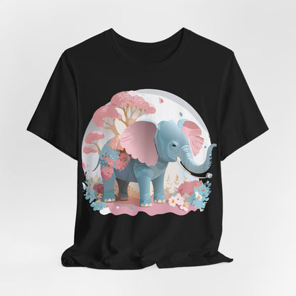 Natural Cotton Tee Shirt with Elephant Printify
