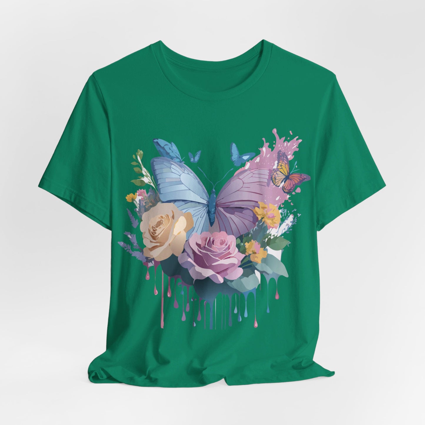 T-shirt en coton naturel avec papillon